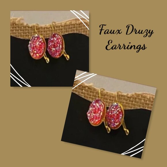 NEW Faux Druzy earrings - Picture 1 of 4